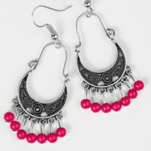 **Brand new** pink and silver earrings